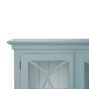 Bramble Hamilton 4 Door Buffet In Frosted Blue W/ True White Interior And No Distressing-Bramble-Blue Hand Home
