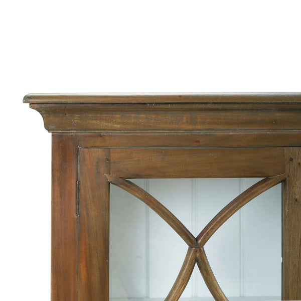 Bramble Hamilton 4 Door Buffet In Straw Wash W/ Architectural White Interior-Bramble-Blue Hand Home