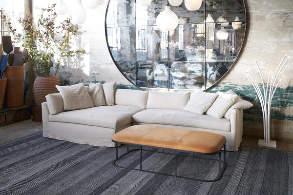 Cisco Brothers Harbor 2pc Sectional-Blue Hand Home