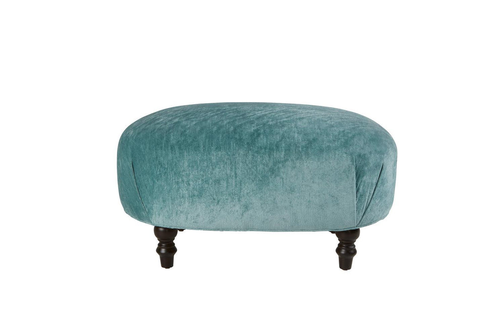 Harriet Ottoman-Blue Hand Home