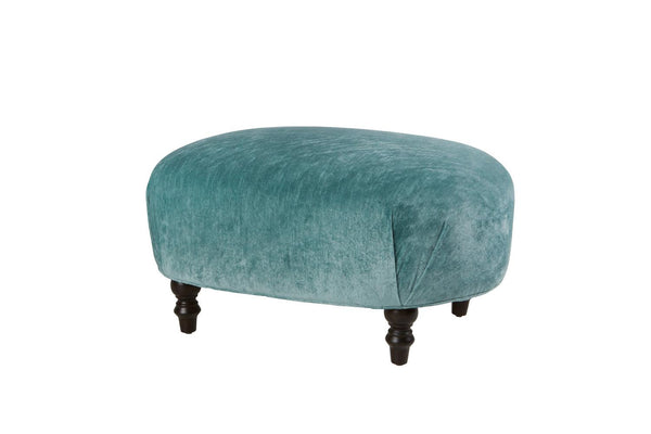 Harriet Ottoman-Blue Hand Home