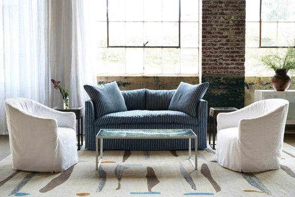 Havana Loveseat-Blue Hand Home