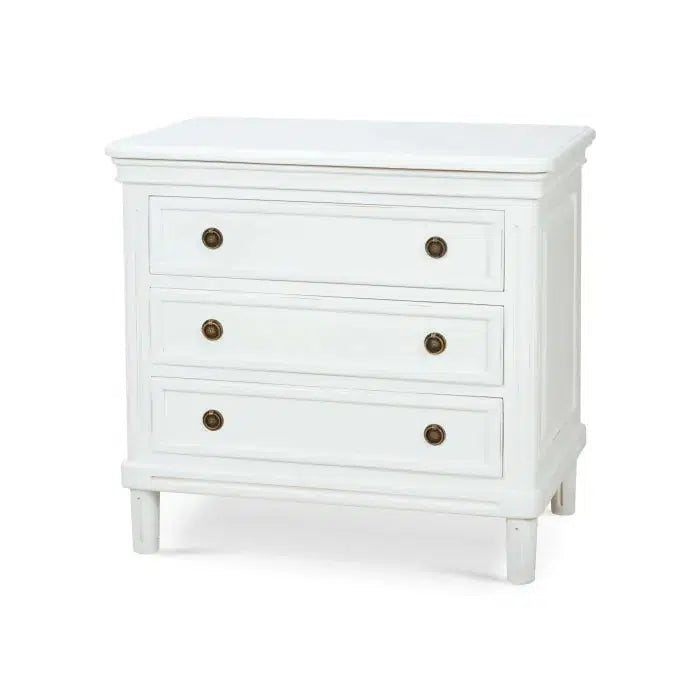 Bramble Hayward 3 Drawer Dresser Small in Architectural White-Bramble-Blue Hand Home
