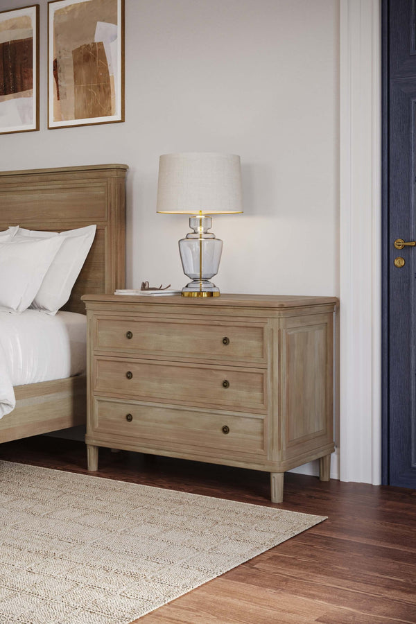 Bramble Hayward 3 Drawer Dresser In Fruitwood-Bramble-Blue Hand Home