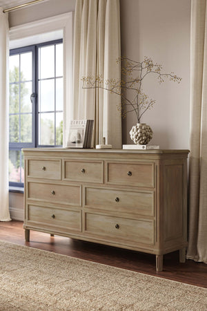 Bramble Hayward 7 Drawer Dresser In Fruitwood-Bramble-Blue Hand Home