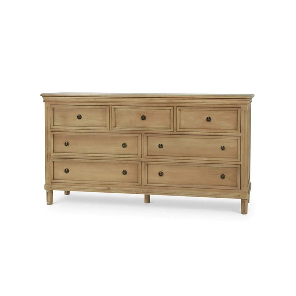 Bramble Hayward 7 Drawer Dresser In Fruitwood-Bramble-Blue Hand Home