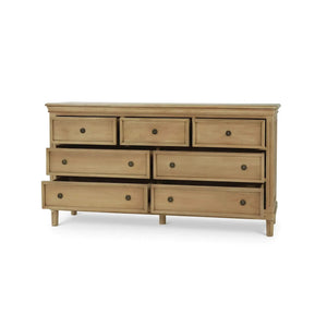 Bramble Hayward 7 Drawer Dresser In Fruitwood-Bramble-Blue Hand Home