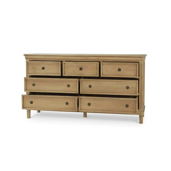 Bramble Hayward 7 Drawer Dresser In Fruitwood-Bramble-Blue Hand Home