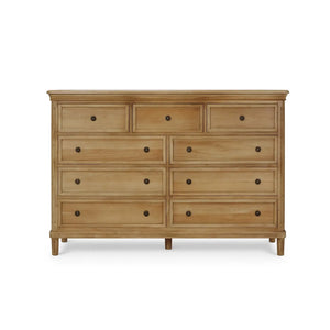 Bramble Hayward 9 Drawer Dresser In Fruitwood-Bramble-Blue Hand Home