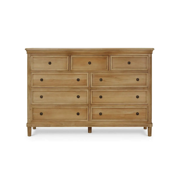 Bramble Hayward 9 Drawer Dresser In Fruitwood-Bramble-Blue Hand Home
