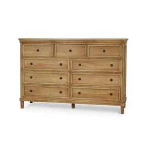 Bramble Hayward 9 Drawer Dresser In Fruitwood-Bramble-Blue Hand Home