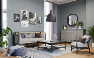 Bramble Hayward Buffet In Grey Charleston-Bramble-Blue Hand Home