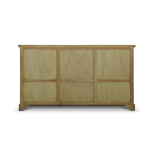 Bramble Hudson 3 Door Sideboard In Antique French Oak-Bramble-Blue Hand Home