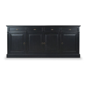 Bramble Hudson 4 Door Sideboard In Batavia Black-Bramble-Blue Hand Home