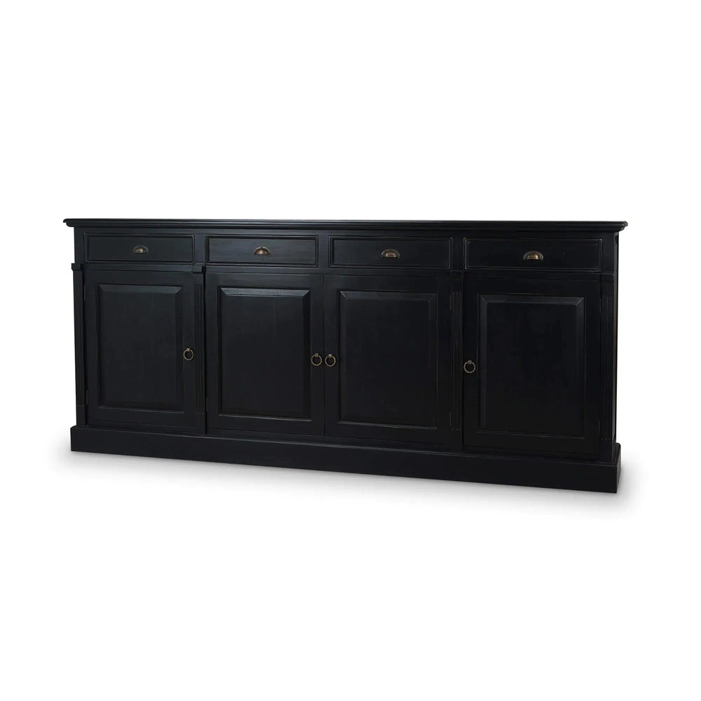 Bramble Hudson 4 Door Sideboard In Batavia Black-Bramble-Blue Hand Home