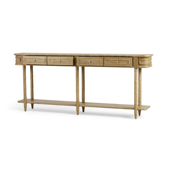 Bramble Hurlingham Long Console in Fruitwood-Bramble-Blue Hand Home