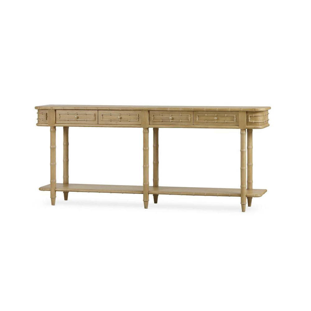 Bramble Hurlingham Long Console in Fruitwood-Bramble-Blue Hand Home