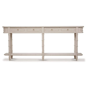 Bramble Hurlingham Long Console in Putty-Bramble-Blue Hand Home