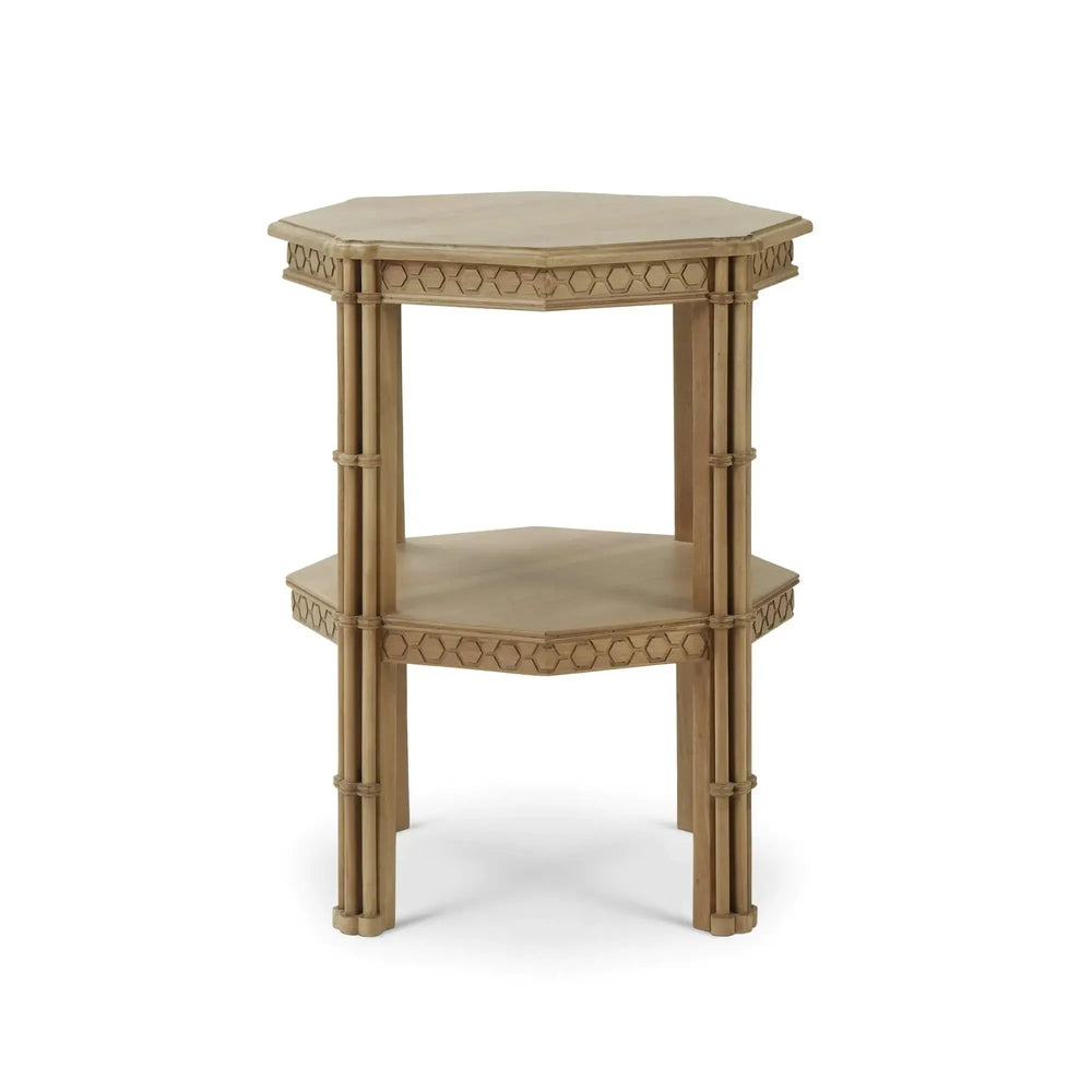 Bramble Hurlingham Side Table In Fruitwood-Bramble-Blue Hand Home