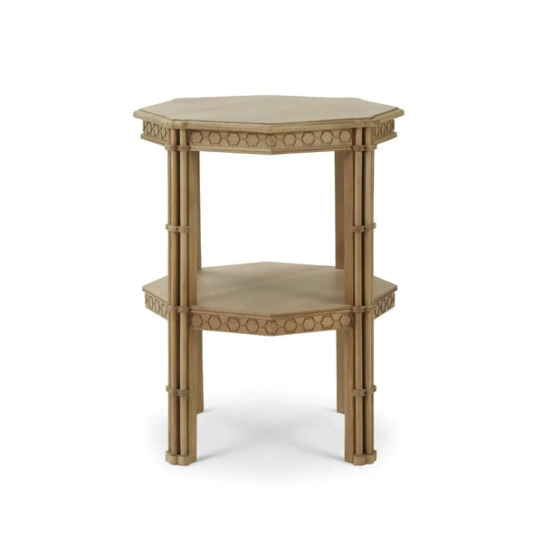 Bramble Hurlingham Side Table In Fruitwood-Bramble-Blue Hand Home