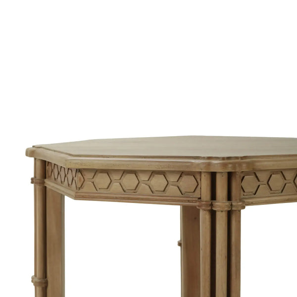 Bramble Hurlingham Side Table In Fruitwood-Bramble-Blue Hand Home