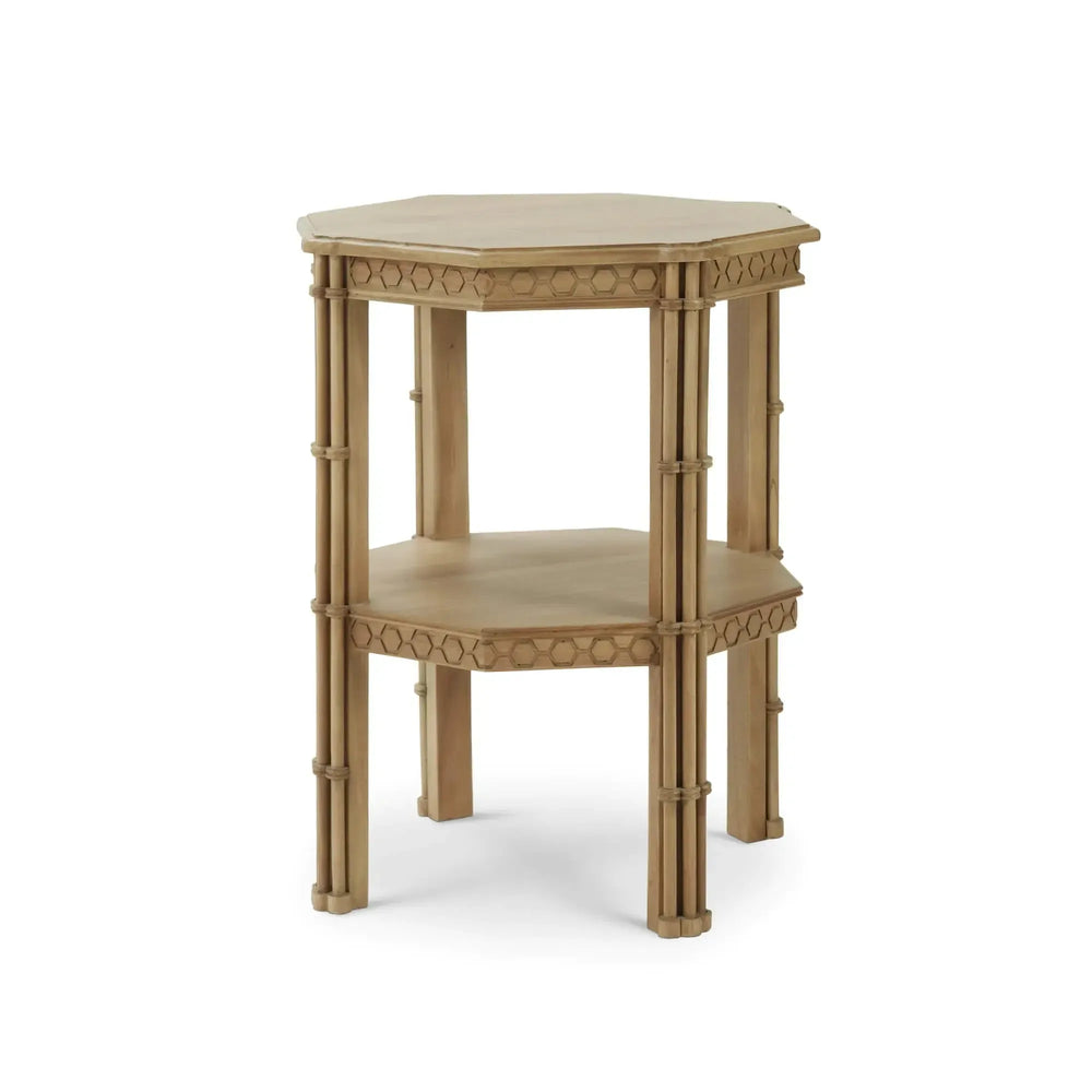 Bramble Hurlingham Side Table In Fruitwood-Bramble-Blue Hand Home