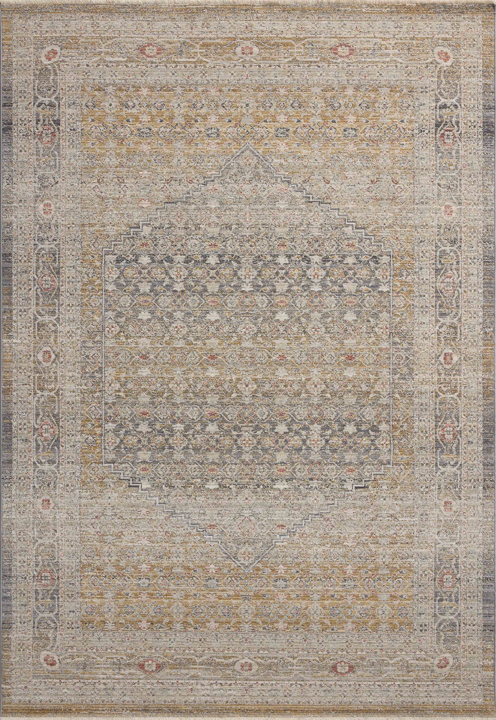 Chris Loves Julia x Loloi Ida Rugs - Stone / Gold-Blue Hand Home