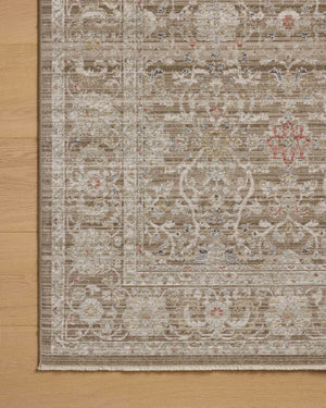 Chris Loves Julia x Loloi Ida Rugs - Bark / Multi-Blue Hand Home