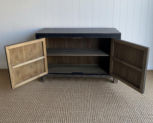 Cam Cabinet-2Dr-Blck Dist-Blue Hand Home