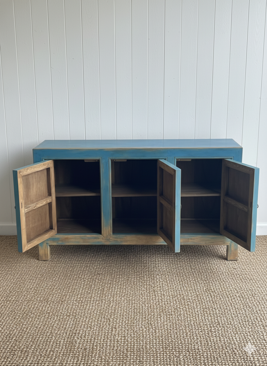 Duke 3 Door Cabinet-Blue Hand Home