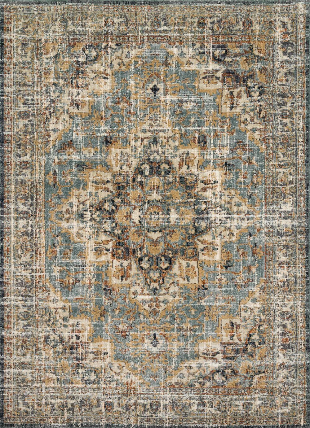 Magnolia Home by Joanna Gaines x Loloi James Rug - Sky / Multi-Blue Hand Home