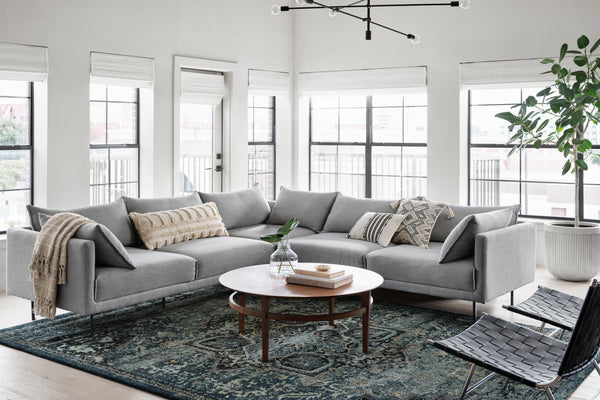 Magnolia Home by Joanna Gaines x Loloi James Rug - Ocean / Onyx-Blue Hand Home