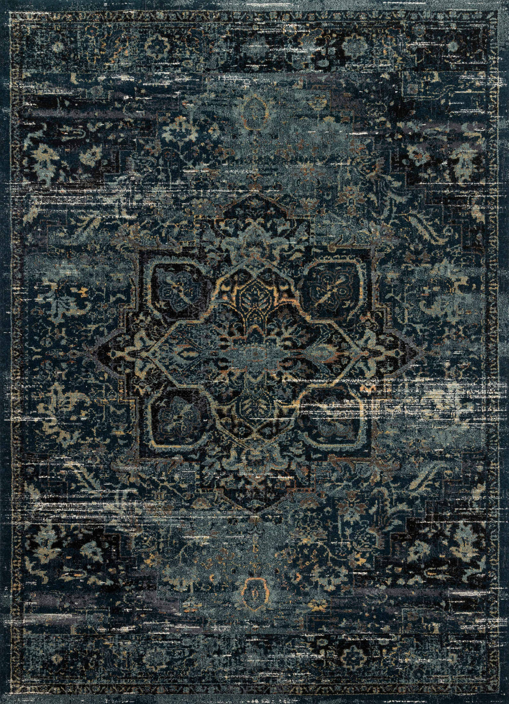 Magnolia Home by Joanna Gaines x Loloi James Rug - Ocean / Onyx-Blue Hand Home