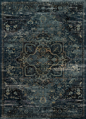 Magnolia Home by Joanna Gaines x Loloi James Rug - Ocean / Onyx-Blue Hand Home