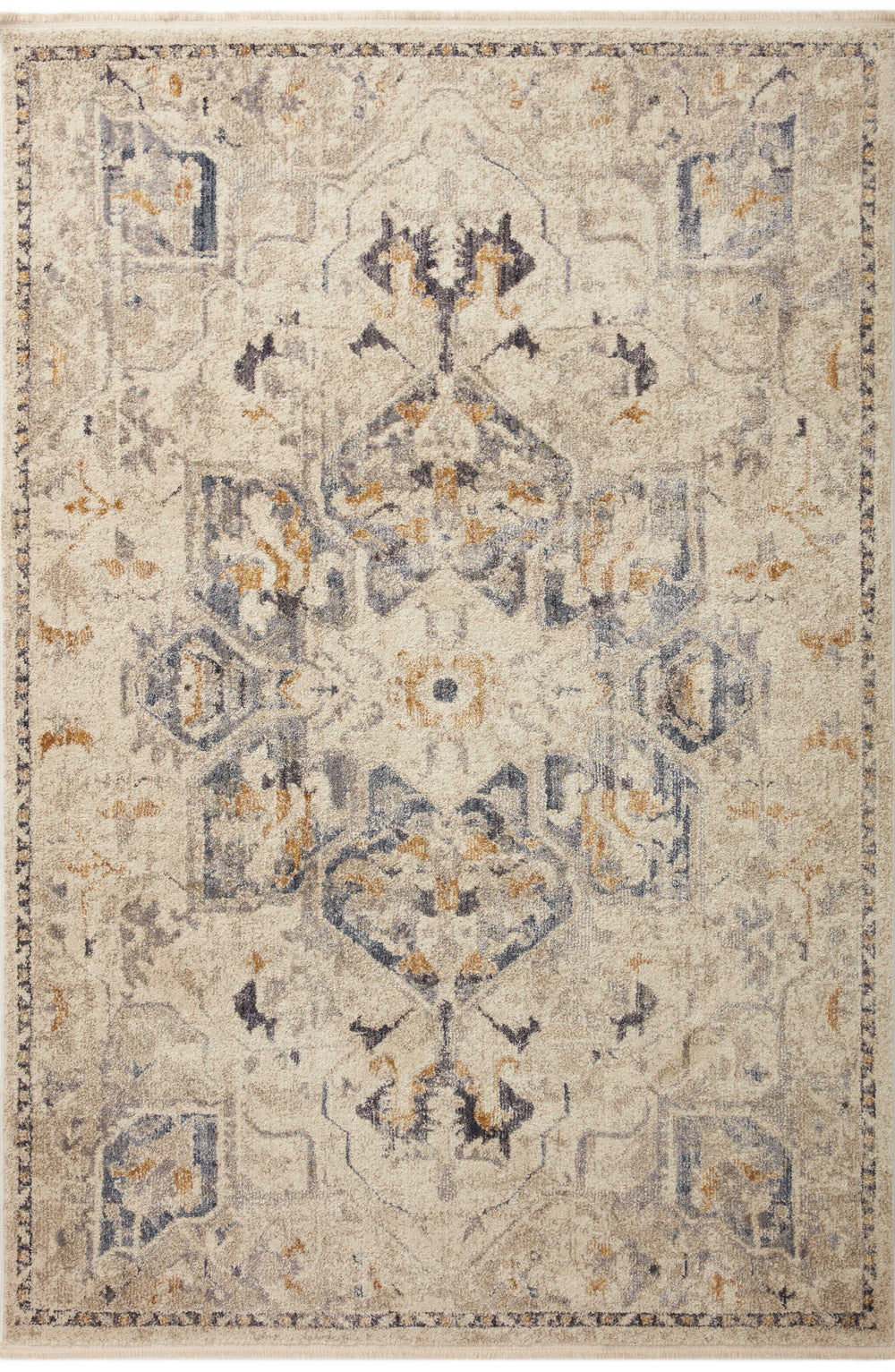 Magnolia Home by Joanna Gaines x Loloi Janey Rug - Natural / Indigo-Blue Hand Home