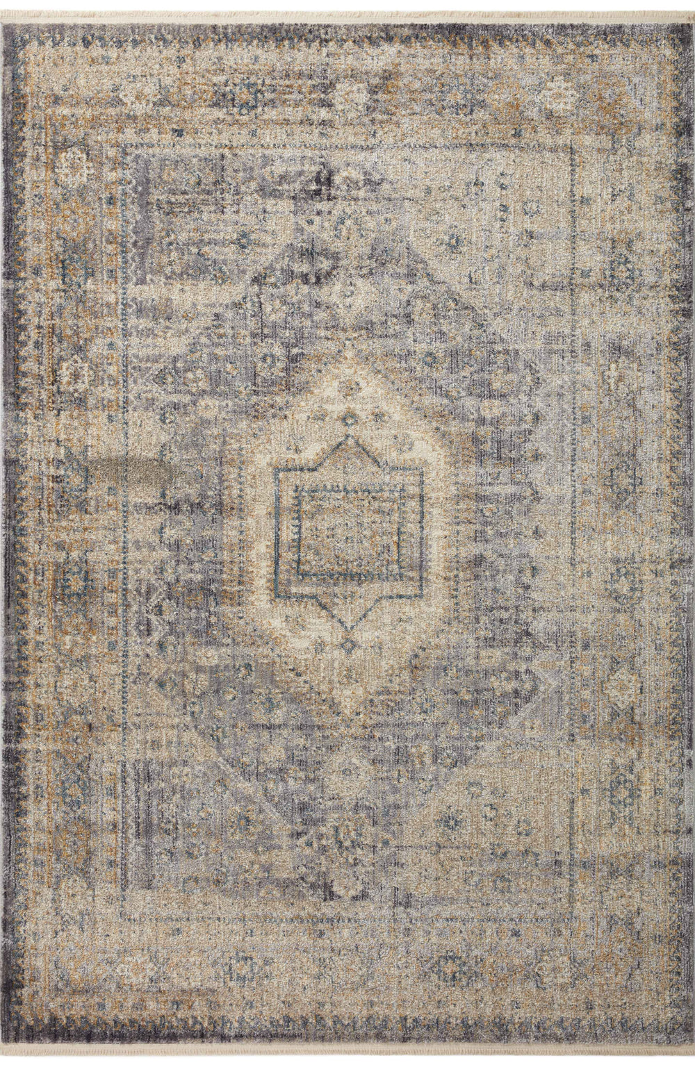 Magnolia Home by Joanna Gaines x Loloi Janey Rug - Slate / Gold-Blue Hand Home