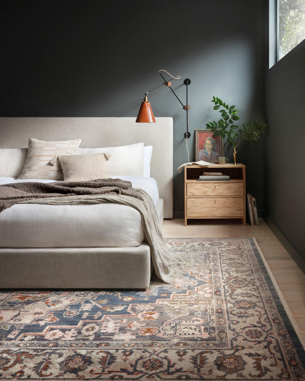 Magnolia Home by Joanna Gaines x Loloi Janey Rug - Indigo / Multi-Blue Hand Home
