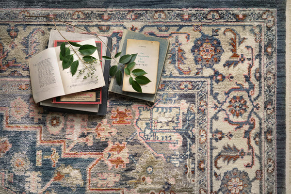 Magnolia Home by Joanna Gaines x Loloi Janey Rug - Indigo / Multi-Blue Hand Home
