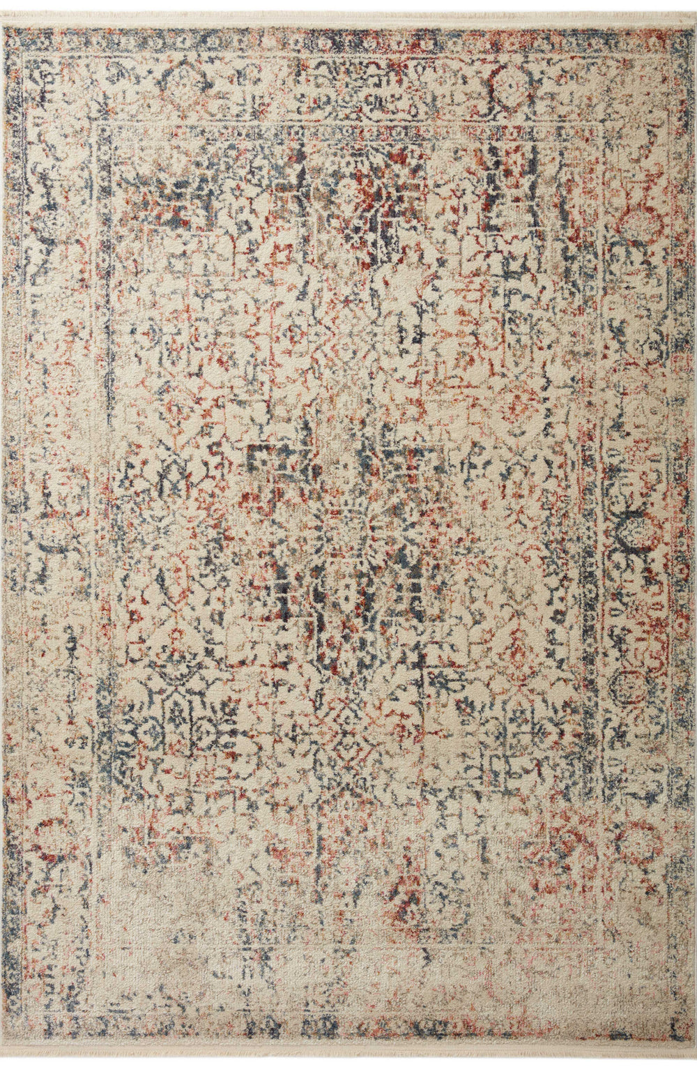 Magnolia Home by Joanna Gaines x Loloi Janey Rug - Ivory / Multi-Blue Hand Home