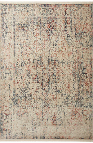 Magnolia Home by Joanna Gaines x Loloi Janey Rug - Ivory / Multi-Blue Hand Home