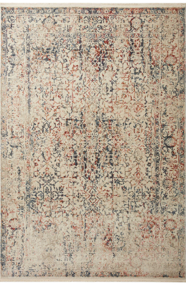 Magnolia Home by Joanna Gaines x Loloi Janey Rug - Ivory / Multi-Blue Hand Home