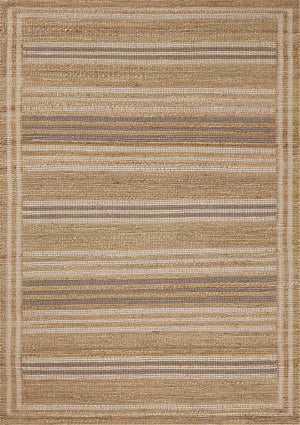 Chris Loves Julia x Loloi Judy Rugs - Natural / Dove-Blue Hand Home