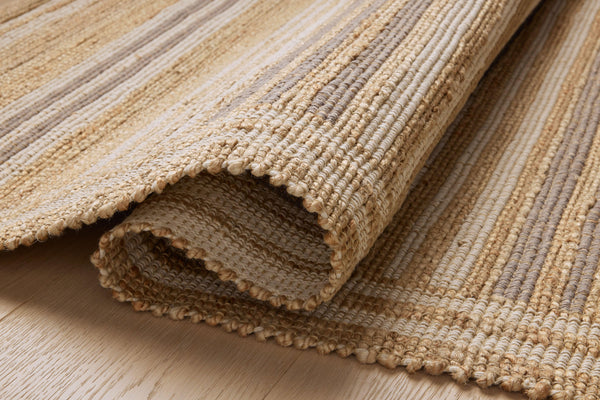 Chris Loves Julia x Loloi Judy Rugs - Natural / Dove-Blue Hand Home