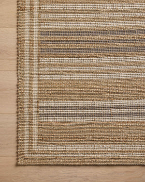 Chris Loves Julia x Loloi Judy Rugs - Natural / Dove-Blue Hand Home