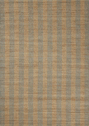 Chris Loves Julia x Loloi Judy Rugs - Natural / Sky-Blue Hand Home