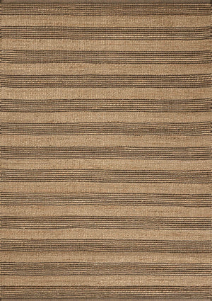 Chris Loves Julia x Loloi Judy Rugs - Natural / Chocolate-Blue Hand Home