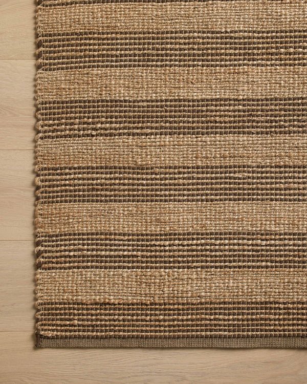Chris Loves Julia x Loloi Judy Rugs - Natural / Chocolate-Blue Hand Home