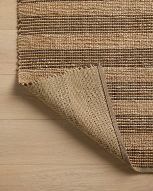 Chris Loves Julia x Loloi Judy Rugs - Natural / Chocolate-Blue Hand Home
