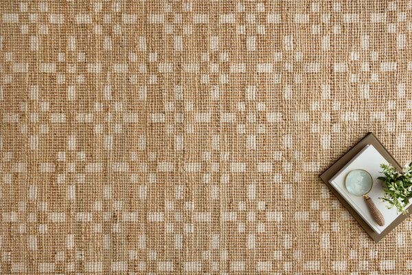 Chris Loves Julia x Loloi Judy Rugs - Natural / Ivory-Blue Hand Home