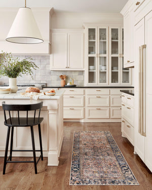 Chris Loves Julia x Loloi Jules Rugs - Terracotta / Multi-Blue Hand Home